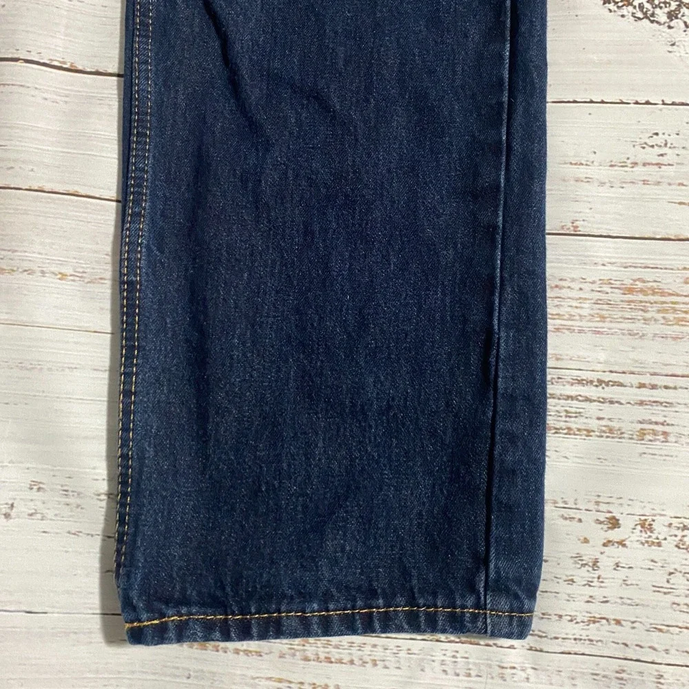 Levis 505 Jeans Black Casual Straight Leg Denim‎ Baggy Men's Size 38x30